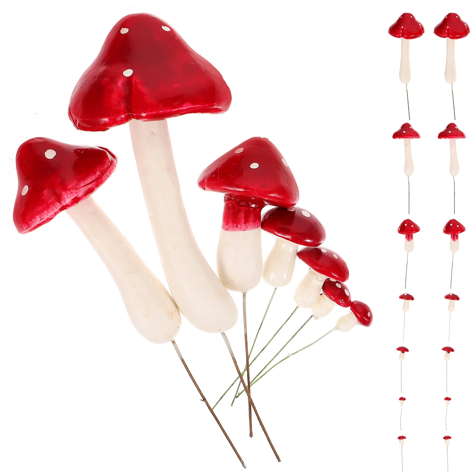 

33 Pcs Crafts Artificial Mushroom DIY Foam False Accessories Crafting Fake Faux