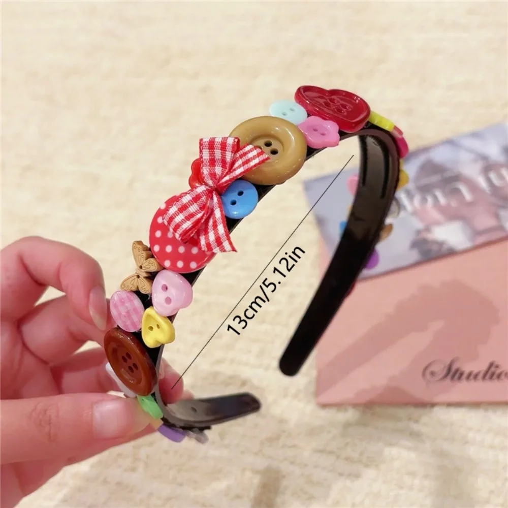 Повязка на голову с цветными пуговицами дофамина Y2k головной убор детская