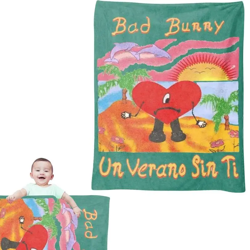 

Portable Blanket Warm Bedding Canvas Blanket Un Verano Sin Ti Singer Printed Plush Bed Blanket Throw For Bedroom