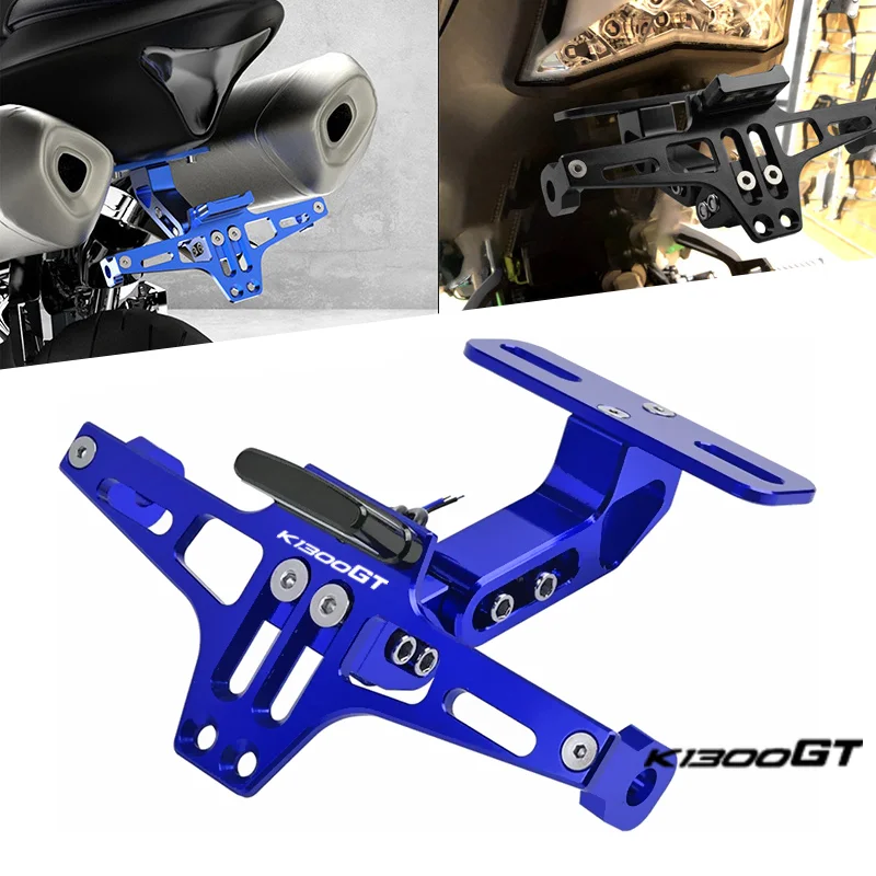 

For BMW K1300GT K1300 K 1300 GT 2009 2010 2011 2012 2013 Motorcycle Adjustable Rear Tail Tidy License Plate Holder Bracket LED