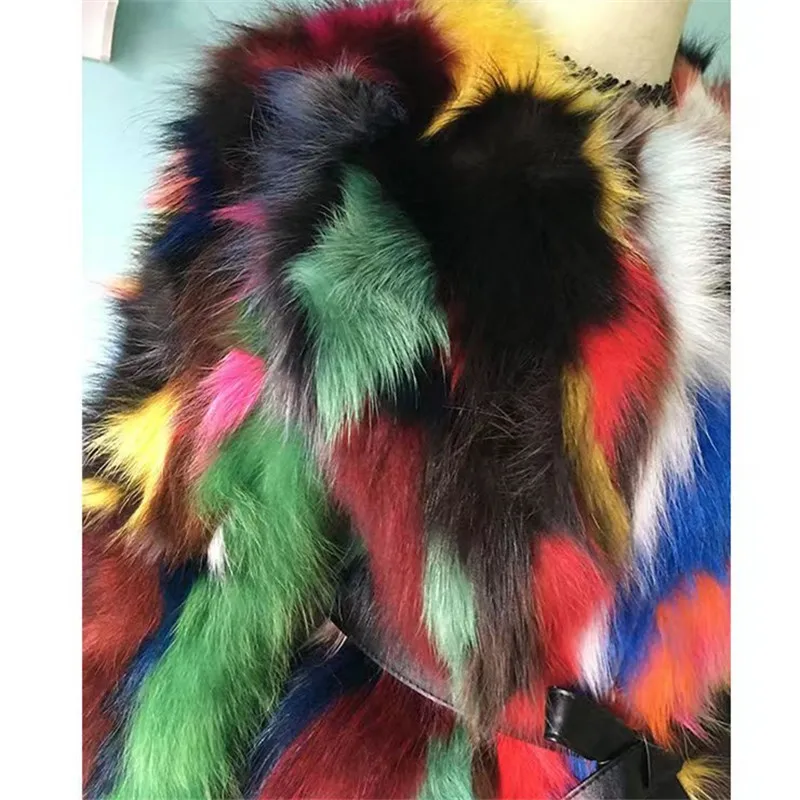 Шуба из натурального меха енота для женщин Корейская Толстая теплая куртка