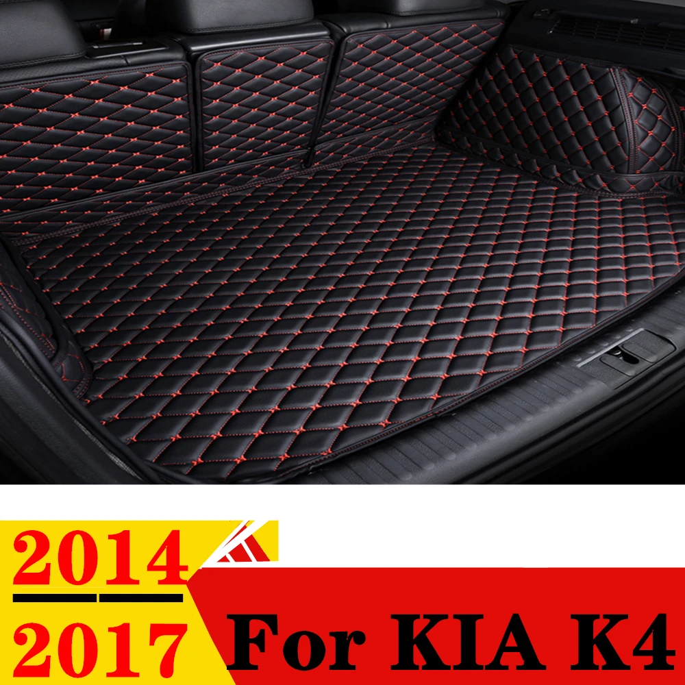 

Коврик для багажника автомобиля для KIA K4 2014-2017, для любой погоды, XPE, кожаный, под заказ, задние части для груза, коврик, подкладка для багажника
