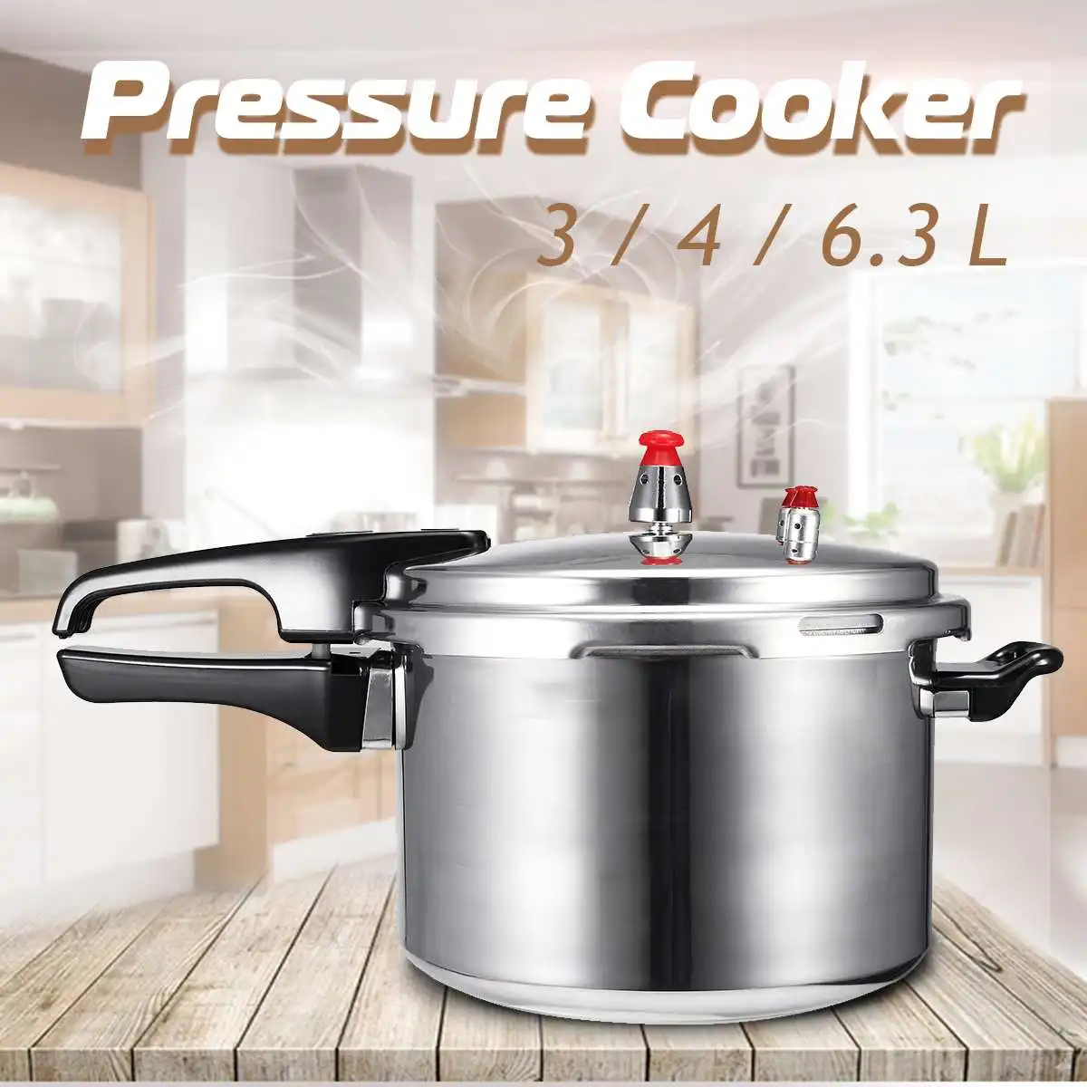 

18cm/20cm/22cm Kitchen Pressure Cooker Electric Stove Gas Stove Energy-saving Safety Cooking Utensils Aluminum Alloy