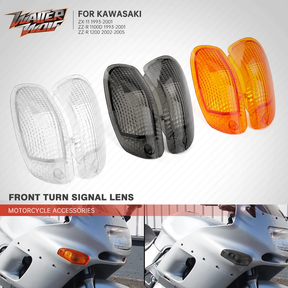 Передний сигнал поворота для KAWASAKI ZZR1200 ZZR 1200 ZZR1100D ZX11 1993-2005, аксессуары для мотоциклов, крышка светового Индикатора