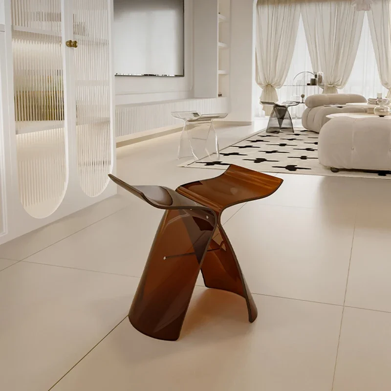 Прозрачный акриловый стул для гостиной кресло дивана спальни мобильного отдыха