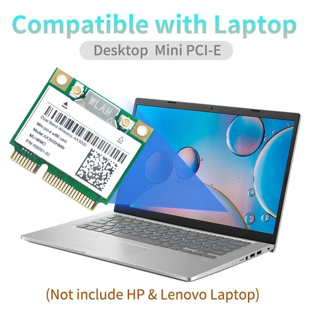

Ax200 Ax3000 Module Wifi 6/5/4 Bluetooth-compatible Mini Pci-e Wireless Card Network Adapter For Laptop Pc With Mumino Rout X3b8