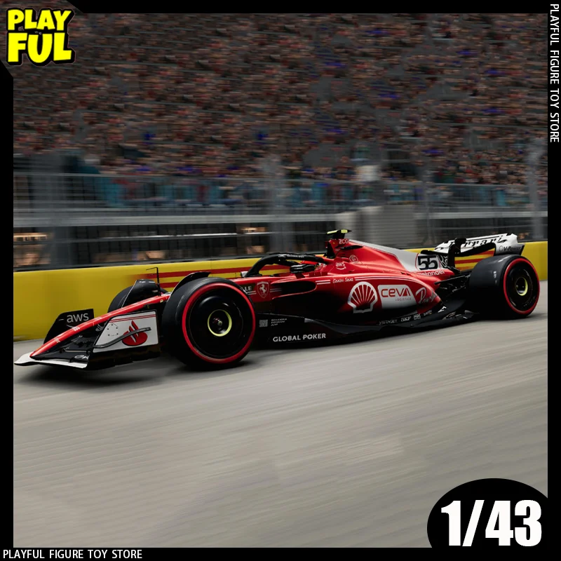 Фото Новинка в наличии Bburago 1:43 Ferrari Sf-23 Las Vegas версия из сплава, миниатюрная литая под давлением модель Monza Livery Ferrari Sf-23, автомобильные игрушки в подарок №1