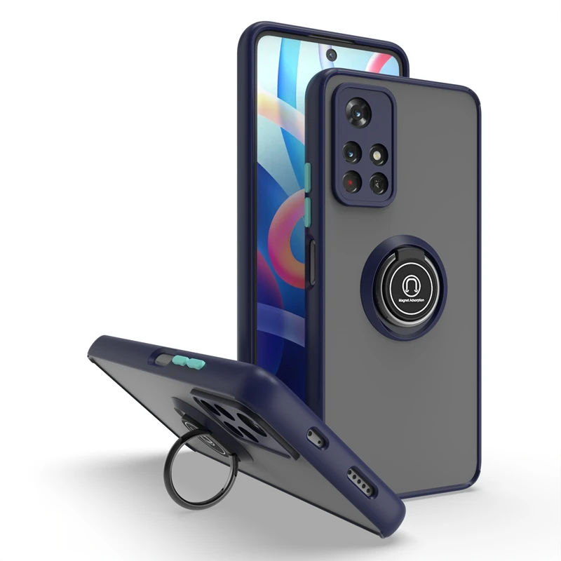 with ring stand phone case for xiaomi redmi note 10 11 10s poco x3 gt c3 f3 m3 m4 pro max plus nfc 5g 4g break proof cover free global shipping