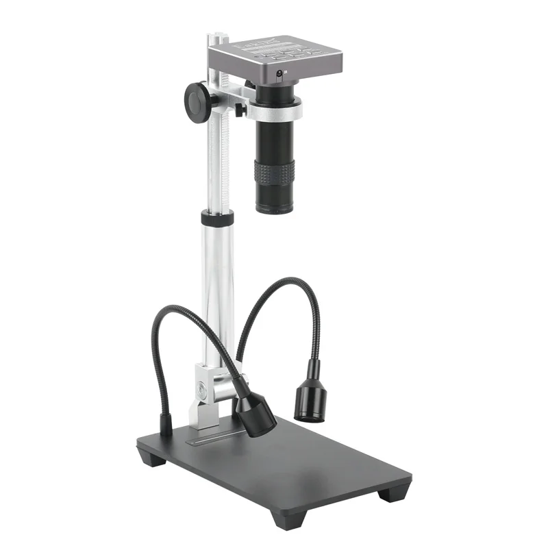 

1080P 37MP HDMI USB Digital Video Microscope Camera 1X-130X Zoom C Mount Lens Adjustable Spotlight Bracket For PCB Repair