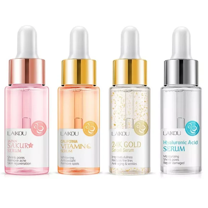 

Gold Vitamin C Snail Face Serum Hyaluronic Acid Whitening Moisturizing Primer Anti Nourish Skin Care Hot 17ml