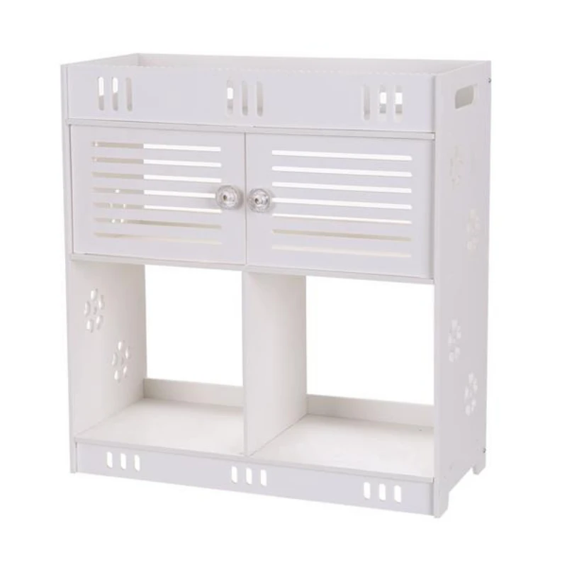 

(40 X 18 X 43)cm Non-Perforated PVC Bathroom Wash Cabinet with Three Layers and Two Doors