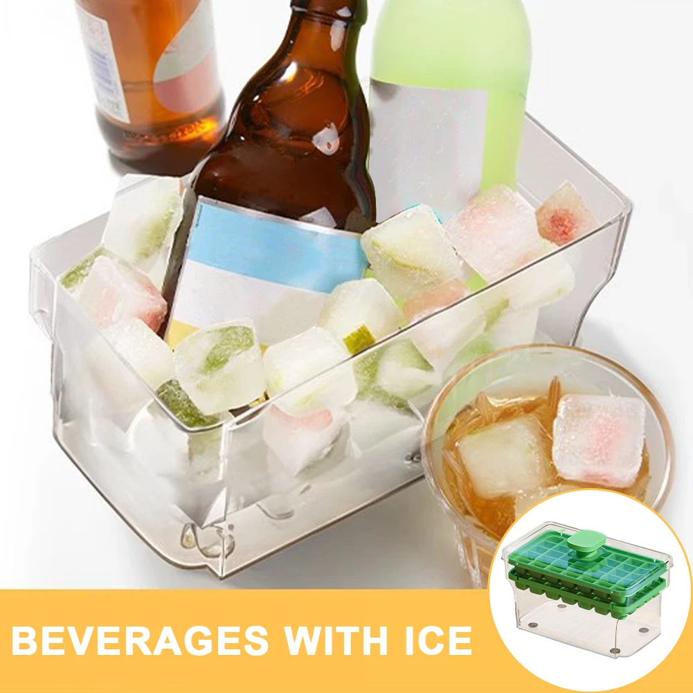 Пресс-форма для кубиков льда с лопатой бытовой ящик хранения 34/68 отделений