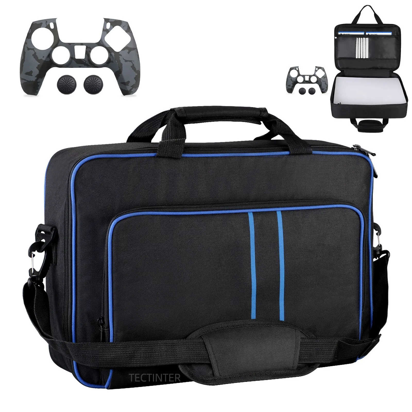 

For PS5 Handheld Storage Bag Travel Carrying Case For Sony Playstation 5 Protective Shoulder Big Storage Bag Canvas Case Handbag
