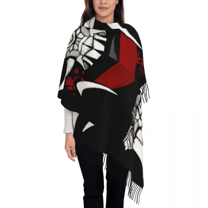 

Ufo Robot grenшарф аниме Женская Длинная зимняя Осенняя теплая шаль с кисточками унисекс, золотистые шарфы Mazinger Z