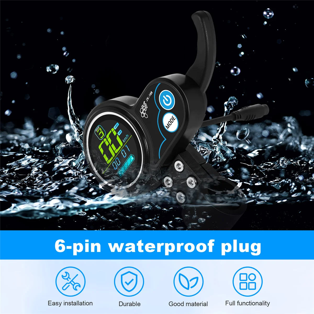 -168 Прибор ускорения Электрический скутер 36 В/48 В ЖК-экран Регулятор Инструмент