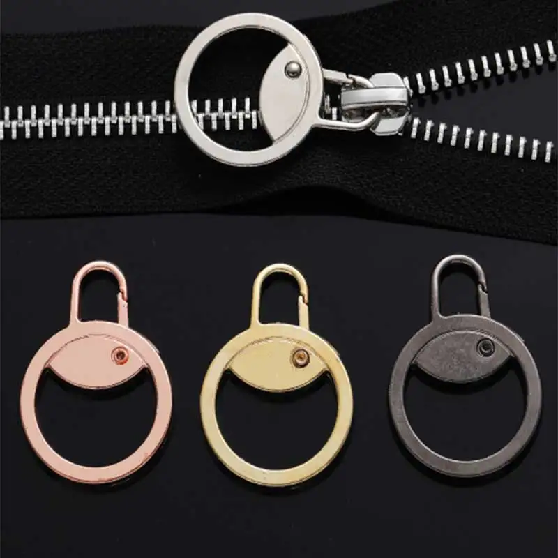 

1/2 PCS Detachable Slider Pull Tab Zinc Alloy Zipper Repair Clothes Coat Bag Down Jacket Pendant Accessories Travel Tent Slider