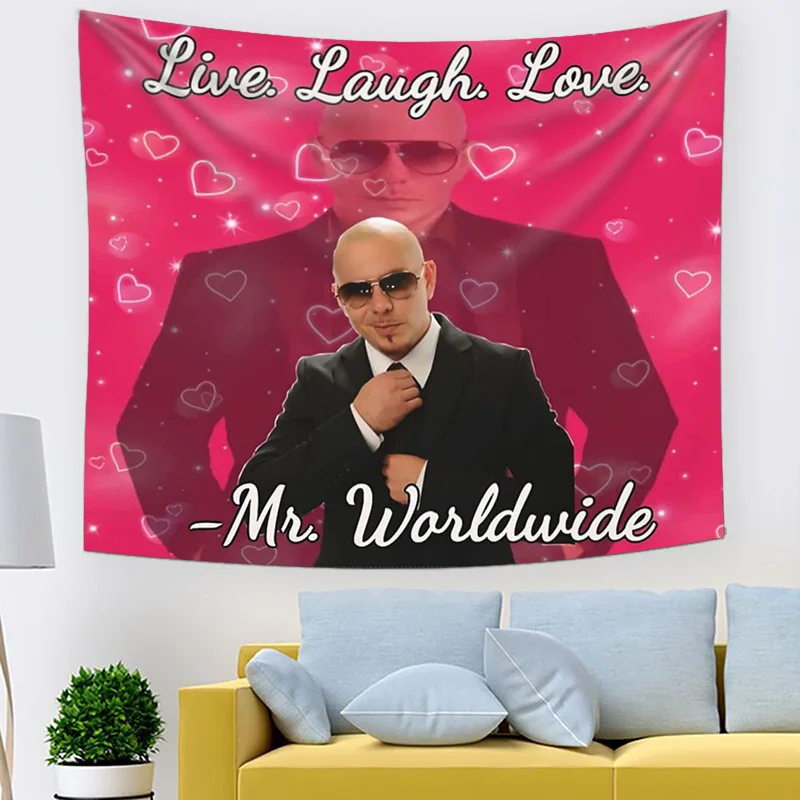

Картина Mr. Worldwide 305, гобелен в стиле хиппи, забавные персонажи, настенный Декор для дома