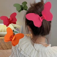 oversized butterfly shape hair claws acetate geometric catch clip solid color ponytail grab clips hairpin hair accessories