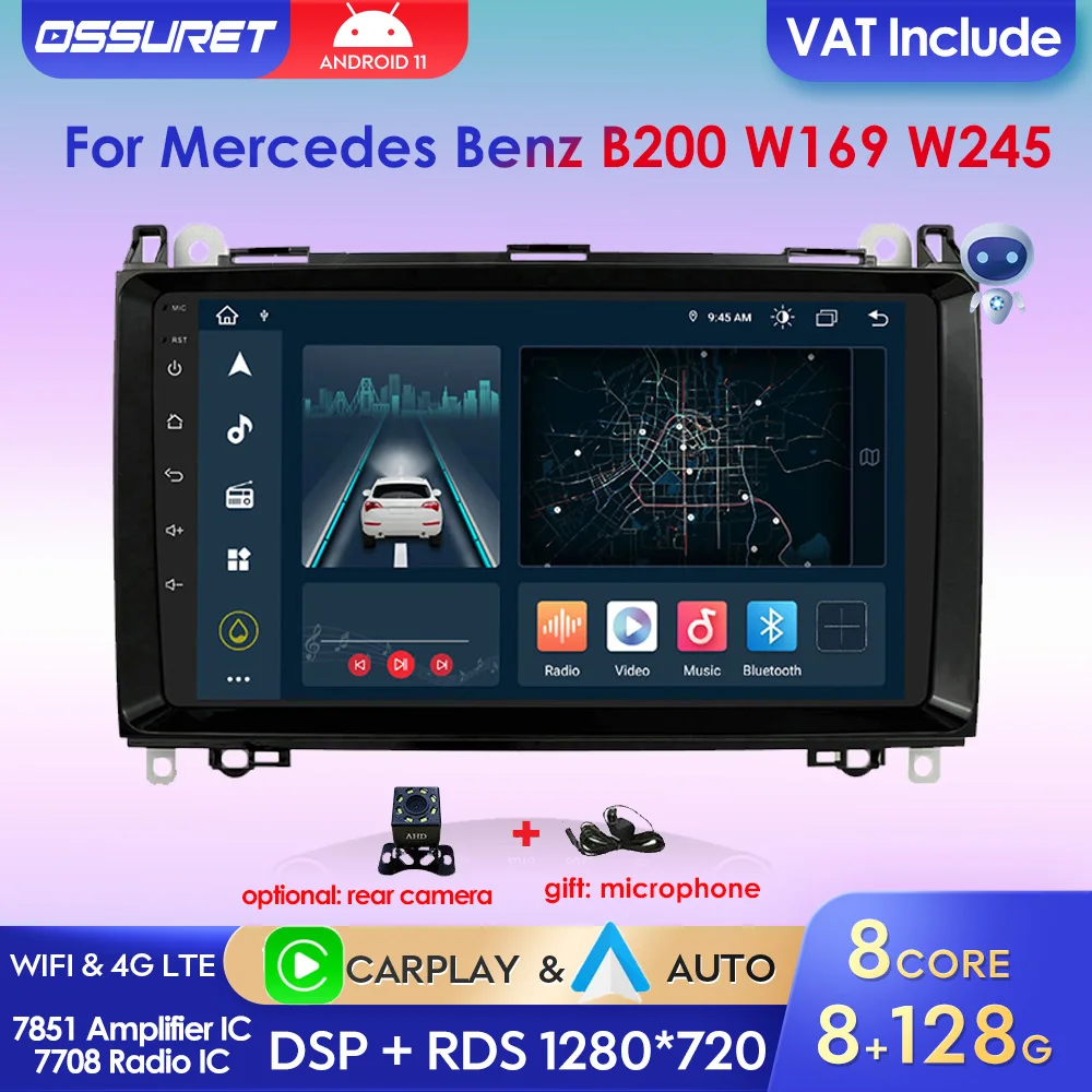 Автомобильный радиоприемник 3G + 32G Android11 9 '➌ore мультимедийная стереосистема