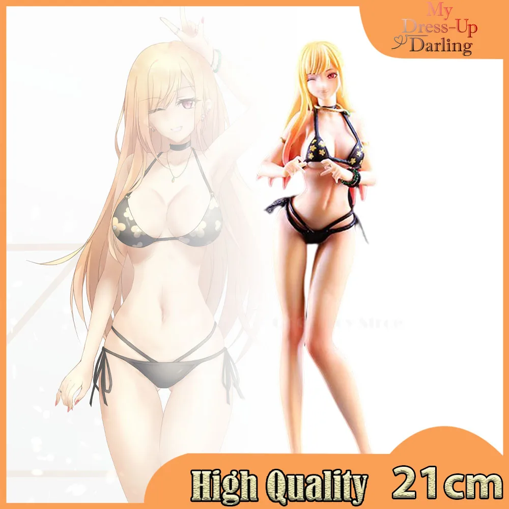 

21cm My Dress-Up Darling Kitagawa Marin Anime Figures Swimsuit Sexy Hentai Kawaii Removable Statue Figurine Model Doll Kids Gift