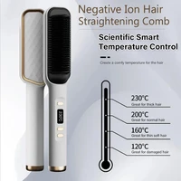 2 in 1 negative ion straightening comb constant temperature wet and dry comb straightening and curly hair straightening brush