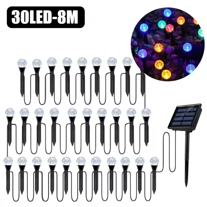 

Солнечная гирлянда LED, черная, 15/20/30 светодиодов