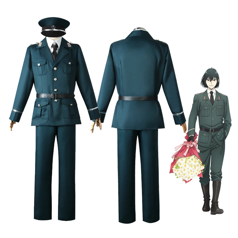 

Anime Spy X Family Yuri Briar Cosplay Costume Military Uniform Green Suit Jacket Pants Brother Of Yor Forger Halloween Outfit