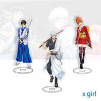 anime gintama acrylic double sided hd desktop decoration 160mm standing brand sakata gintoki doll toy childrens gift