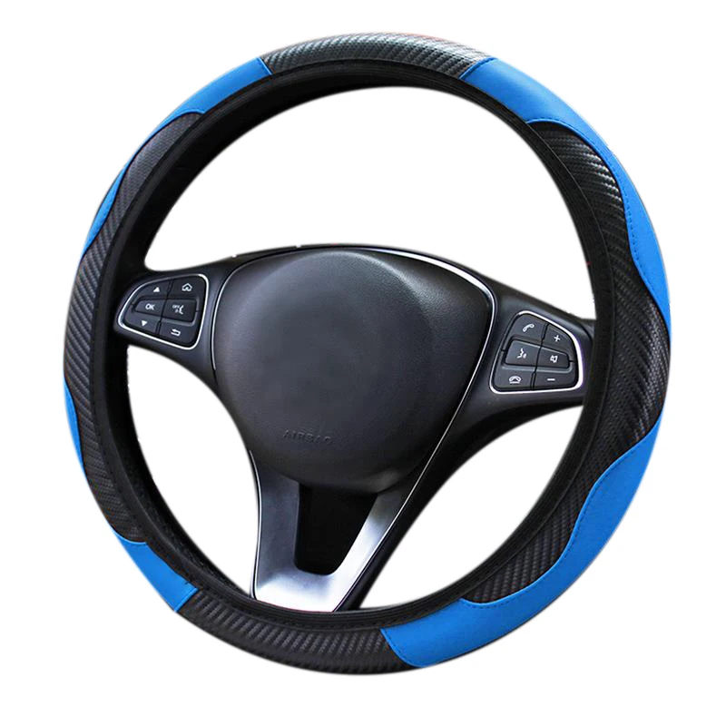 

Car Steering Wheel Cover Breathable Non-Slip Steering Covers Internal Accessories Suitable for Car Decoration Blue