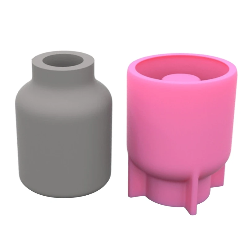 

Bottle Resin Silicone Mold,Makeup Brush Holder Organizer Craft Epoxy Mold,DIY Flower Planter Pot Molds,Pen Holder Mold T8DE
