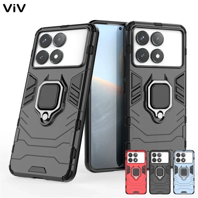 Чехол для Xiaomi Redmi K70 Pro K70E 5G противоударный защитный чехол ПК + силиконовая