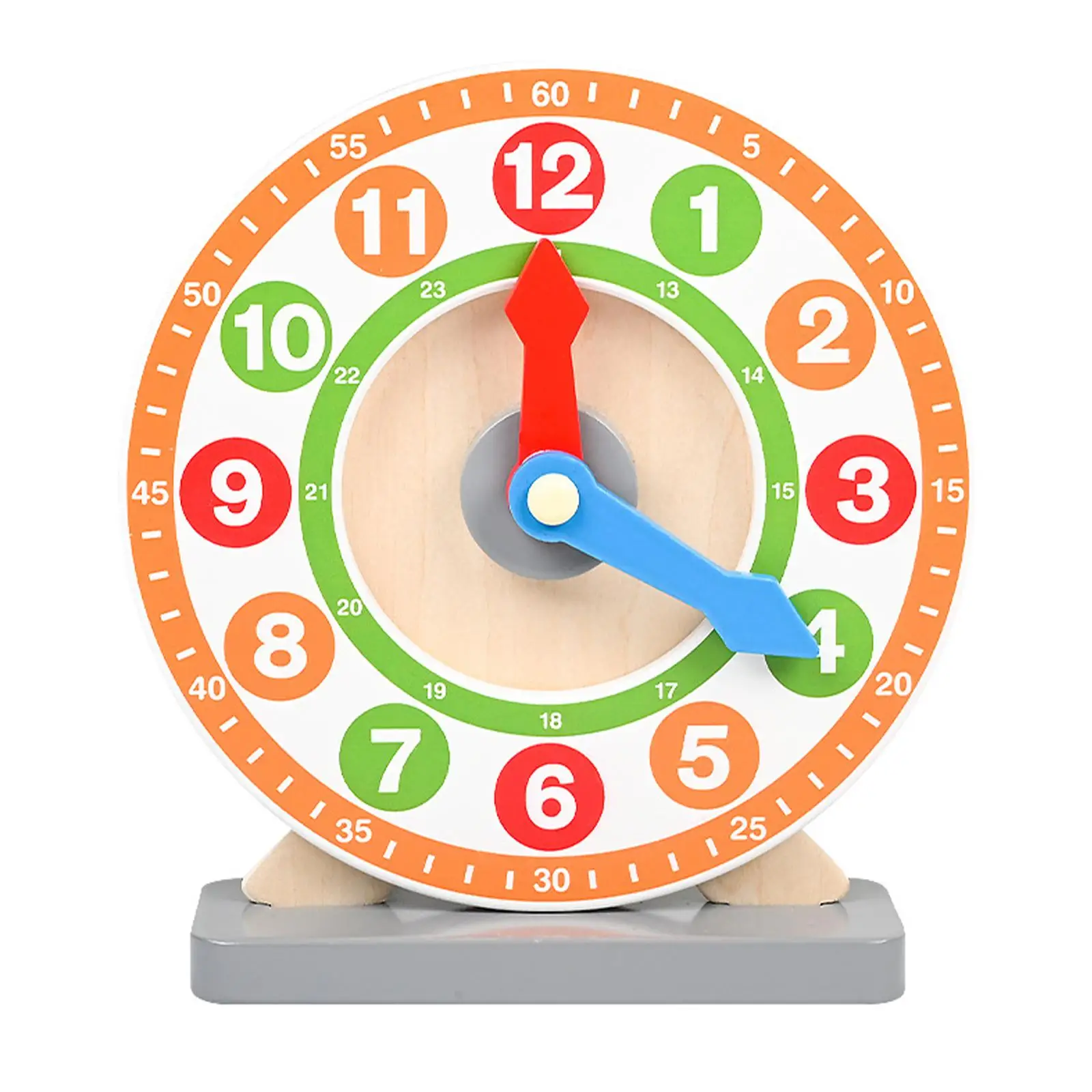 

Montessori Wooden Clock Toy Teaching Demonstration Clock Analog and numbers Time