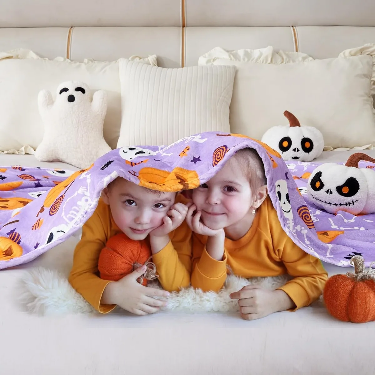 Одеяло на Хэллоуин для детей одеяло с тыквой мягкое дивана и кровати 50x60 дюймов