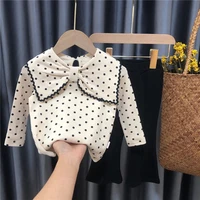 girls cute polka dot top and flared pants two piece set kids boutique clothing wholesale toddler boy clothes kids clothes girls