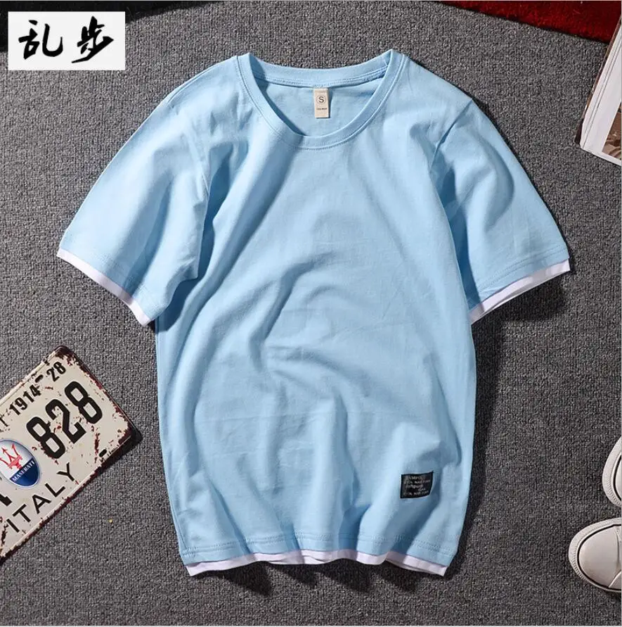 

2023HOT Mens Summer T Shirt Tops New O neck Short Sleeve Tees Men's Fashion Fitness Hot style T-shirt Free Shipping