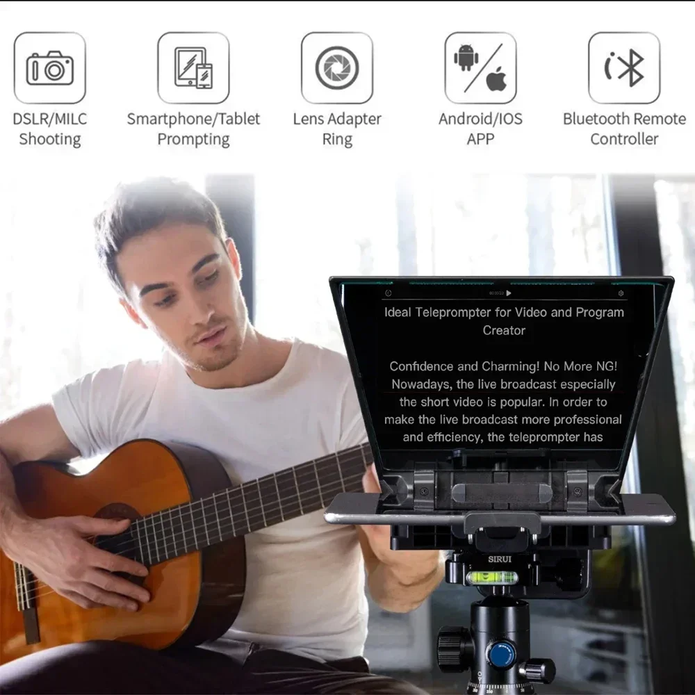 FEELWORLD TP2A 8-дюймовый портативный телесуфлер поддерживает съемку смартфонов/DSLR