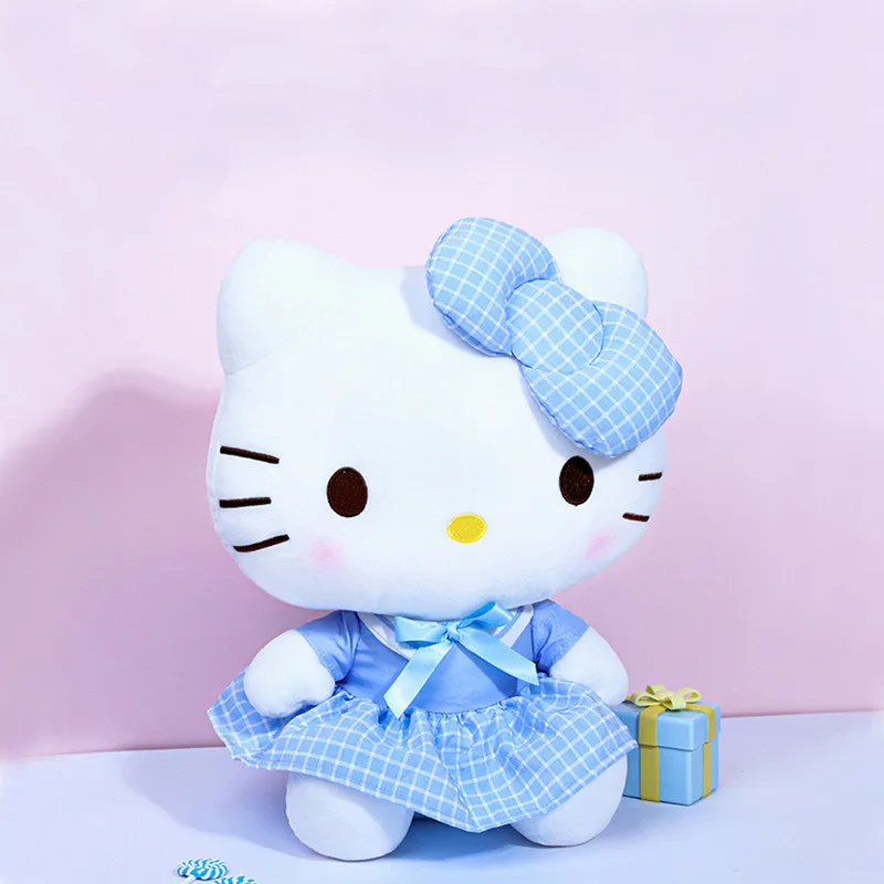 

2023 New Cute Sanrio Uniform Hello Kitty Cartoon Character Kawaii Soft Plush Stuffed Toy Children Dolls A Gift for A Good Friend