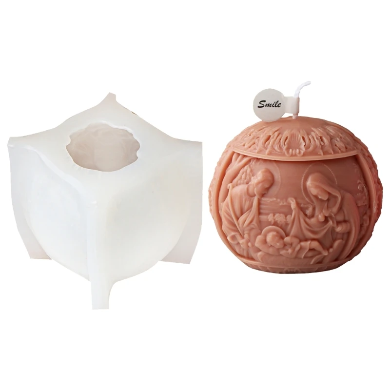 Шарик Иисуса силиконовая форма для свечей мыла ручной работы гипсовая смола