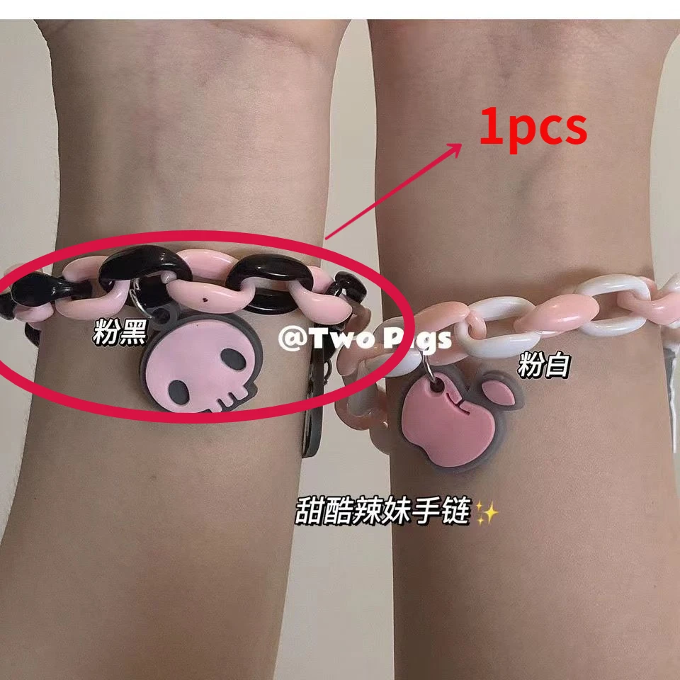 Милый черный браслет в стиле INS классные девушки и малыши Y2k женский Харадзюку