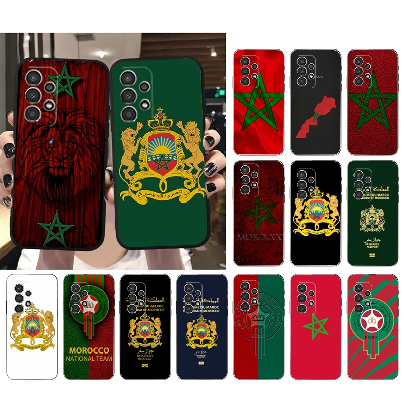 

Morocco Flag Passport Phone Case for Samsung A73 A13 A22 A32 A71 A33 A52 A53 A72 A73 A51 A31 A23 A34 A54 A52 A53S