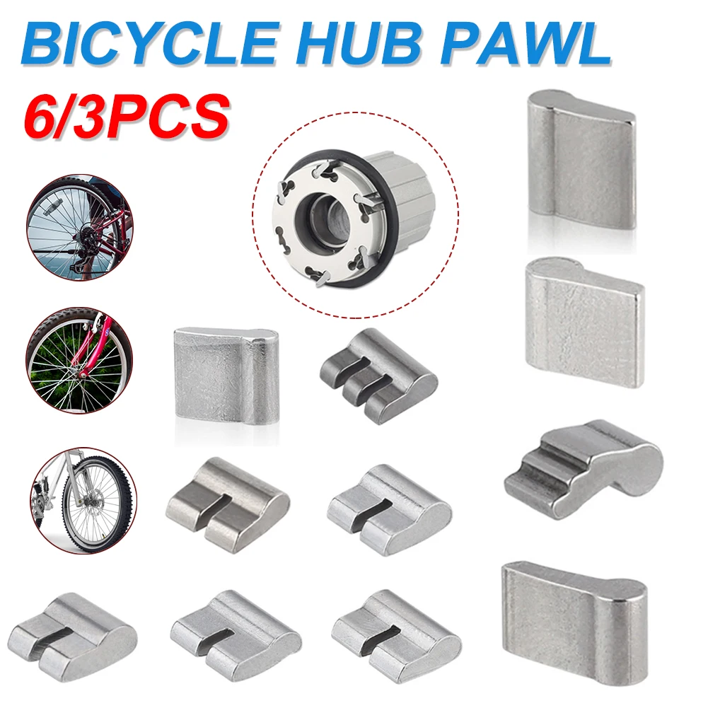 

3/6 Set Bicycle Freehub Pawls Bike Hub Pawls Universal Spring Claw Accessories Stainless Steel Cassette Hubs Pawl Cycling Parts