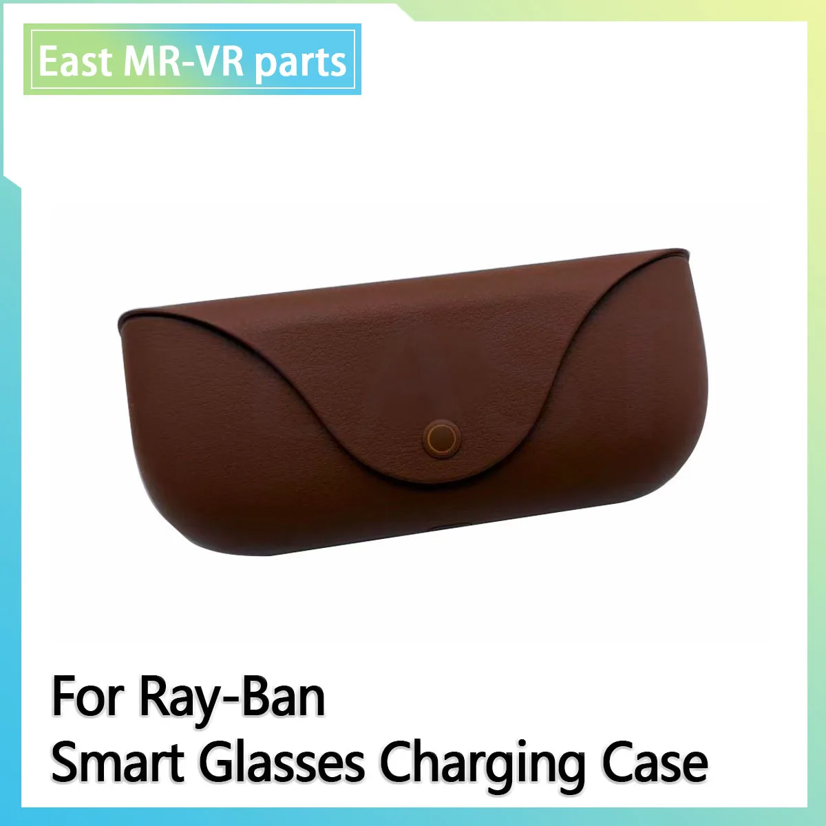 Фото Умный чехол для зарядки очков Ray-Ban Smart Glasses, коричневый, портативный зарядный кейс №1