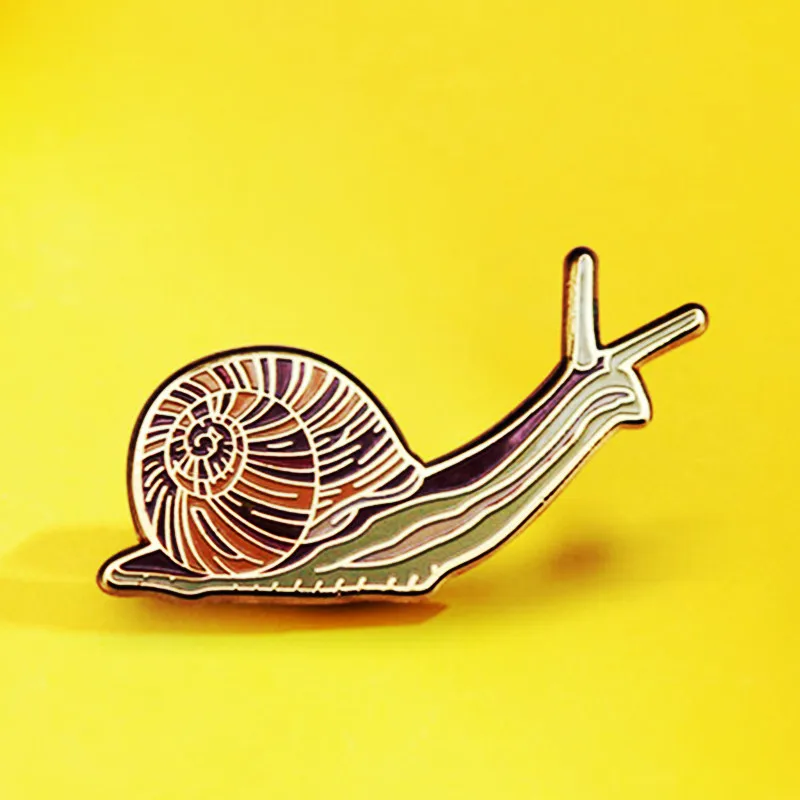 

Kawaii Snail Slug Cute Animal Enamel Brooch Pin Denim Jacket Lapel Metal Pins Brooches Badges Exquisite Jewelry Accessories