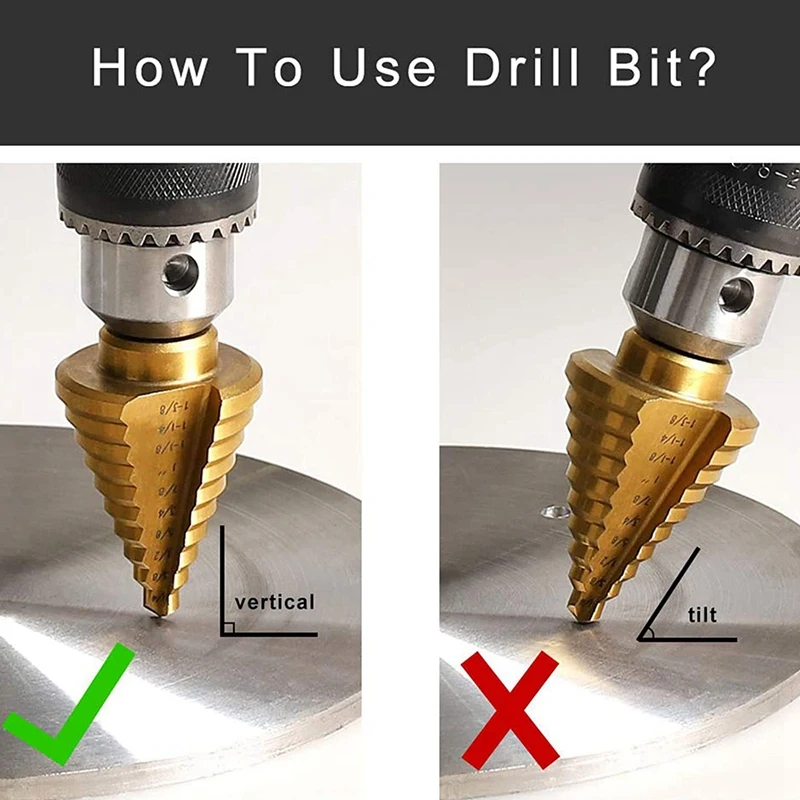 Набор ступенчатых сверл из титана HSS Unibit от 1/8 до 1-3/8 дюймов ступенчатые сверла и