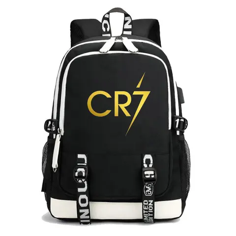 Детский рюкзак CR7, школьные ранцы для мужчин и женщин, дорожные сумки