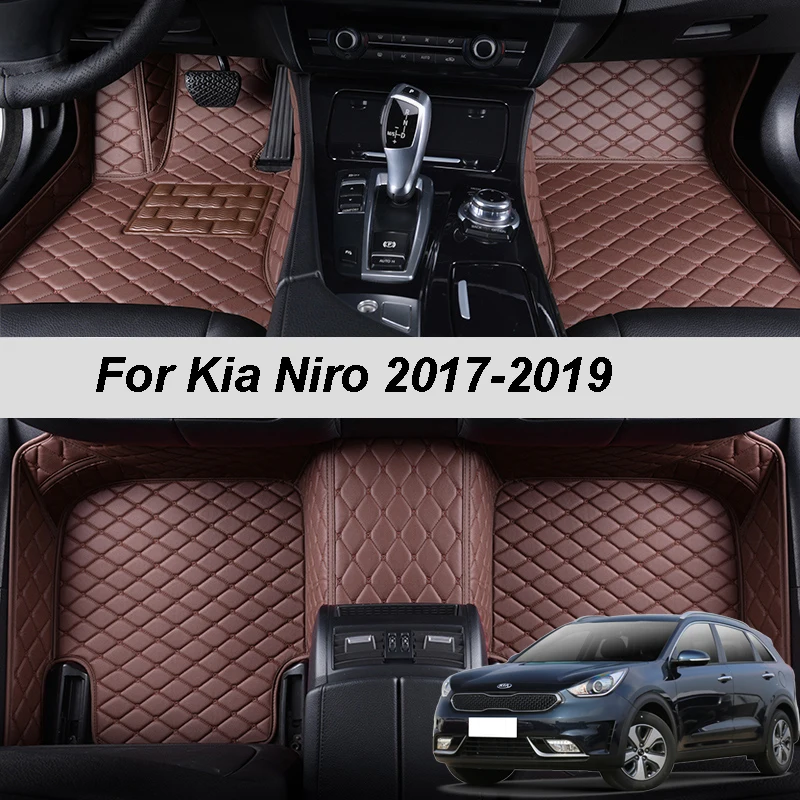 

100% Fit Custom Made Leather Car Floor Mats For Kia Niro 2017 2018 2019 Carpet Rugs Foot Pads Accessories