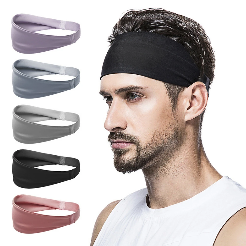

1Pcs Absorbent Sport Headband Running Cycling Yoga Sweat Headbands Women Men Hair Ribbon Fitness Gym Yoga Accessories