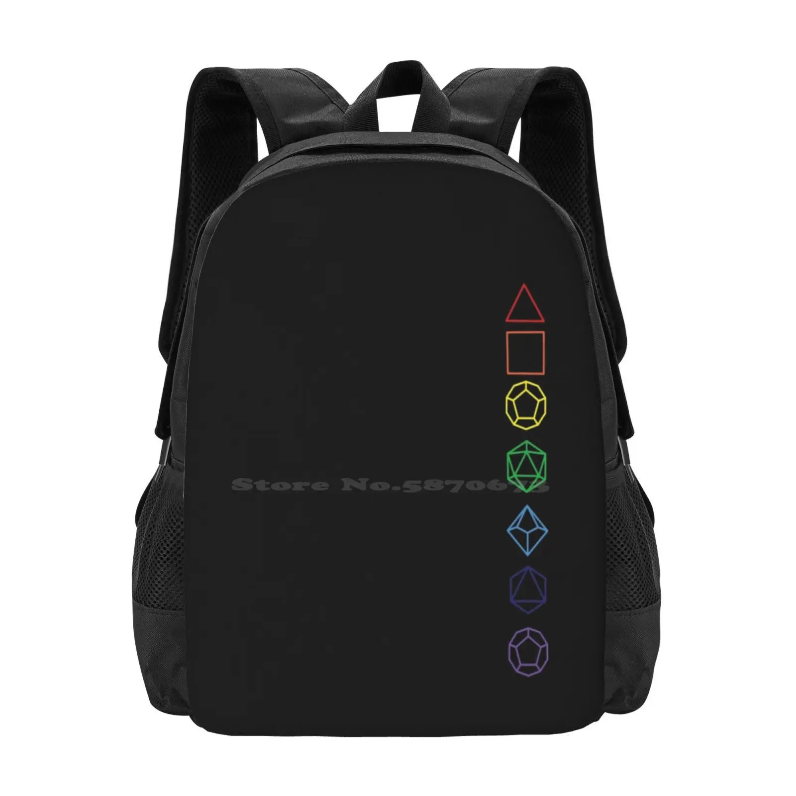 

Minimalist Dice Large Capacity School Backpack Laptop Bags And Dragons D And D Dnd Fantasy Dice D20 Roll20 Roleplay Role Play