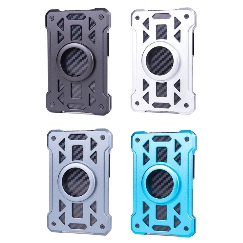 

RFID Blocking Slim Credit Card Holder Aluminum Business Badge Gifts for Men Women Wallet Purse for airtag