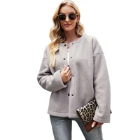 cydnee thick lamb wool coat women fashion single breasted autumn new loose outer wear warm cardigan top fall clothes for women